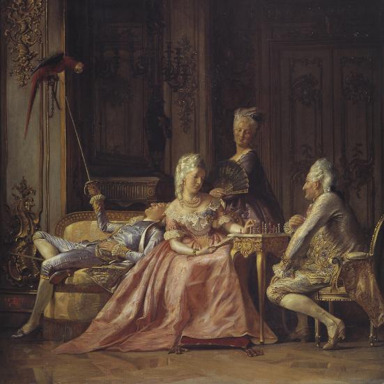 Maleri af Christian den syvendes hof