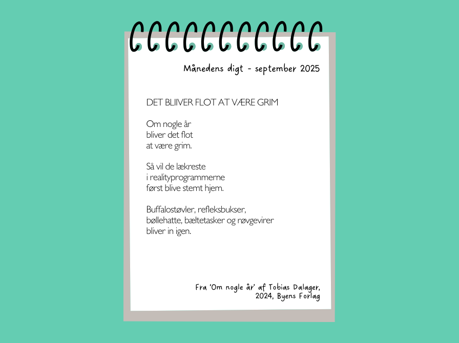 DET BLIVER FLOT AT VÆRE GRIM  Om nogle år bliver det flot  at være grim.  Så vil de lækreste i realityprogrammerne først blive stemt hjem.  Buffalostøvler, refleksbukser, bøllehatte, bæltetasker og røvgevirer bliver in igen.